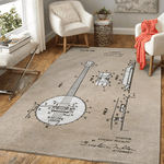 patent art rizzutti 1965 sound producing banjo patent music art for fans area rug living room carpet rug regtangle carpet floor decor home decor 0