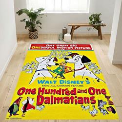 Perdita And Pongo Disney 101 Dalmatians Area Rug Non-Slip Cartoon Carpet Home Decor Gift Idea For Fans
