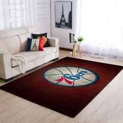 NBA Philadelphia 76ers Rectangle Rug Personalized Non-Slip Carpet Gift For Basketball Fans V1724