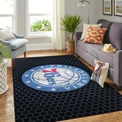 NBA Philadelphia 76ers Rectangle Rug Personalized Non-Slip Carpet Gift For Basketball Fans V11125