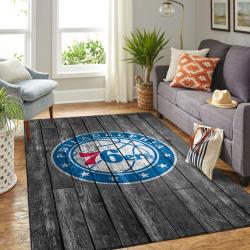 NBA Philadelphia 76ers Rectangle Rug Personalized Non-Slip Carpet Gift For Basketball Fans