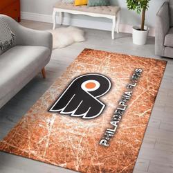 Philadelphia Flyers Area Rug Nhl Ice Hockey Living Room Regtangle Carpet V1376