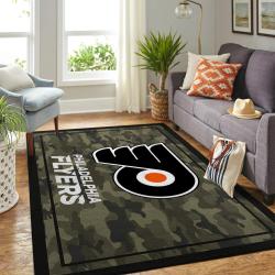 Philadelphia Flyers Nhl Area Rugs Camo Style Living Room Rug Regtangle Carpet