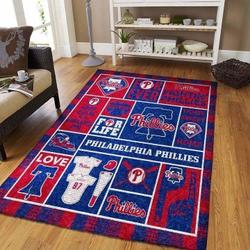 Philadelphia Phillies Mlb Area Rug Living Room Rug Home Decor V1387