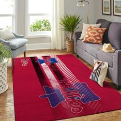 Philadelphia Phillies Mlb Area Rug Living Room Rug Home Decor