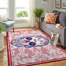 Philadelphia Phillies Mlb Skull Style Area Rug Living Room Rug Home Decor