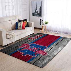 Philadelphia Phillies Wooden Mlb Area Rug Living Room Rug Home Decor