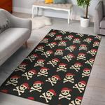 pirate skull pattern print area rug living room rug home decor 0