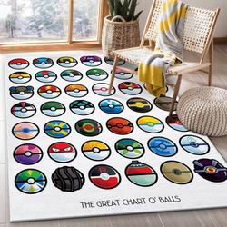 Poke Balls Anime Area Rug Living Room And Bed Room Rug Rug Regtangle Carpet Floor Decor Home Decor