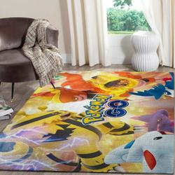 Pokemon Anime Movies Area Rugs Living Room Carpet Christmas Gift Rug Regtangle Carpet Floor Decor Home Decor V6661