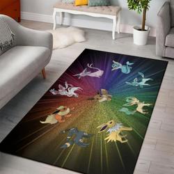 Pokemon Eeveelutions Area Rugs Cute Video Game Movie Living Room Carpet Home Rug Regtangle Carpet Floor Decor Home Decor