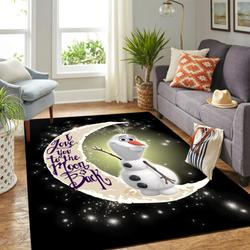 Frozen Olaf Frozen Area Rug Non-Slip Animated Movie Carpet Home Decor Gift Idea For Fans