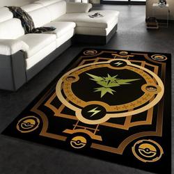 Pokemon Go Team Instinct Area Rug Living Room And Bed Room Rug Rug Regtangle Carpet Floor Decor Home Decor