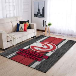 NBA Atlanta Hawks Rectangle Rug Personalized Non-Slip Carpet Gift For Basketball Fans