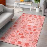 pomegranate pattern print area rug living room rug home decor 0