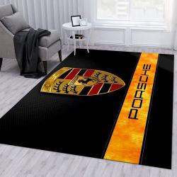 Porsche Logo Ver10 Area Rug Living Room Rug Home Us Decor Living Room Area Rug Home Decor