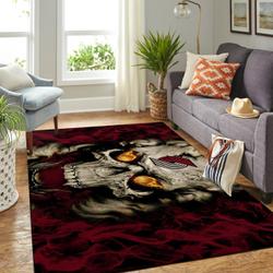 Portland Trailblazers Nba Area Rugs Team Logo Skull Style Living Room Carpet Sports Rug Regtangle Carpet Floor Decor Home Decor