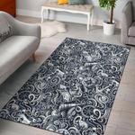 psychedelic compass pattern print area rug living room rug home decor 0