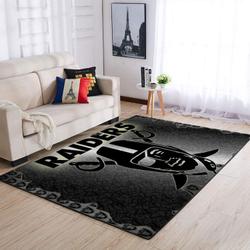 Raiders Area Rug Nfl Football Team Logo Carpet Living Room Rugs Rug Regtangle Carpet Floor Decor Home Decor V1642