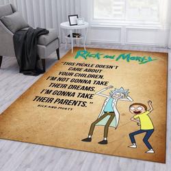 Rick And Morty 110 Area Rug Living Room And Bed Room Rug Rug Regtangle Carpet Floor Decor Home Decor