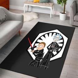 Rick And Morty Star Wars Cartoon Movies Area Rugs Living Room Carpet Rug Regtangle Carpet Floor Decor Home Decor V11106