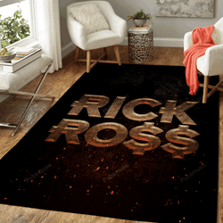 Rick Ross Sign Music Symbols Art For Fans Area Rug Living Room Carpet Rug Regtangle Carpet Floor Decor Home Decor