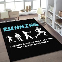 Running Marathon Rug Running Area Rug Runner Running Quote Sport Room Carpet Decor