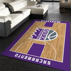 NBA Sacramento Kings Rectangle Rug Personalized Non-Slip Carpet Gift For Basketball Fans 5