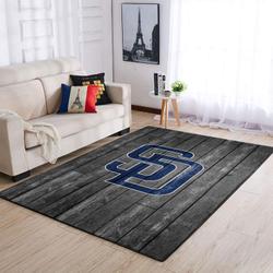 San Diego Padres Wooden Area Rug Mlb Baseball Team Logo Carpet Living Room Rugs