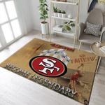 san francisco 49ers nfl 35 area rug living room and bed room rug rug regtangle carpet floor decor home decor 0