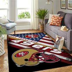 NFL San Francisco 49ers Rectangle Rug Personalized Non-Slip Carpet Gift For Football Fans