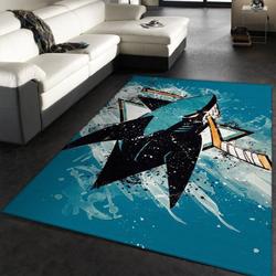 San Jose Sharks Nhl 2 Area Rug Living Room And Bed Room Rug Rug Regtangle Carpet