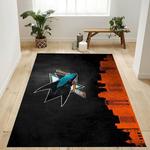 san jose sharks skyline nfl team logo rug bedroom rug home us decor 0