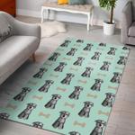 schnauzer dog puppy print pattern area rug living room rug home decor 0