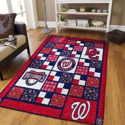 MLB Washington Nationals Baseball Area Rug Living Room Home Decor 1910072