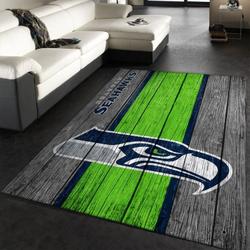 NFL Seattle Seahawks Rectangle Rug Personalized Non-Slip Carpet Gift For Football Fans 22