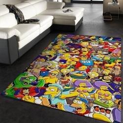 Simpsons Family Cartoon Movies Area Rug Living Room And Bed Room Rug Rug Regtangle Carpet Floor Decor Home Decor