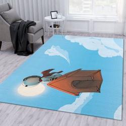 Snoopy Fly Area Rug Non-Slip Cartoon Carpet Home Decor Gift Idea For Fans
