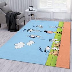 Snoopy Area Rug Non-Slip Cartoon Carpet Home Decor Gift Idea For Fans Ver3