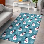 snowflake snowman pattern print area rug living room rug home decor 0