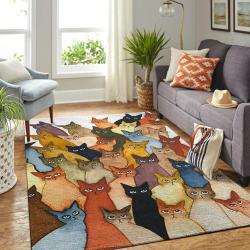 So Many Whimsical Cat Area Rug Gwc190827 Ofd Area Rug Living Room Carpet Rug Regtangle Carpet Floor Decor Home Decor