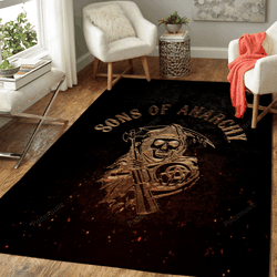 Sons Of Anarchy Music Symbols Art For Fans Area Rug Living Room Carpet