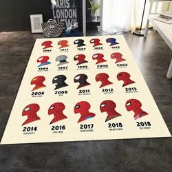 Spider Man Through The Ages Rug Marvel Illustrated Area Rug Carpet Decor Boy Room Decor