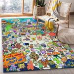 spongebob squarepants all characters area rug living room and bed room rug rug regtangle carpet floor decor home decor 0