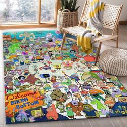 Spongebob Squarepants Area Rug Non-Slip Cartoon Carpet Home Decor Gift Idea For Fans 