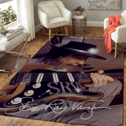Srv Stevie Ray Vaughan Guitars Music Art For Fans Area Rug Living Room Carpet Rug Regtangle Carpet Floor Decor Home Decor