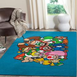 Super Mario Area Rug Nintendo Video Game Carpet Gamer Living Room Rugs Rug Regtangle Carpet Floor Decor Home Decor V874