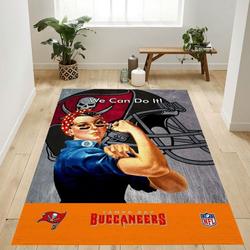 NFL Tampa Bay Buccaneers Rectangle Rug Personalized Non-Slip Carpet Gift For Football Fans 26