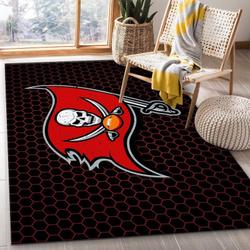 NFL Tampa Bay Buccaneers Rectangle Rug Personalized Non-Slip Carpet Gift For Football Fans 29