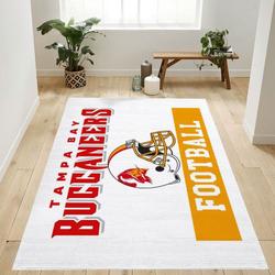 NFL Tampa Bay Buccaneers Rectangle Rug Personalized Non-Slip Carpet Gift For Football Fans 30